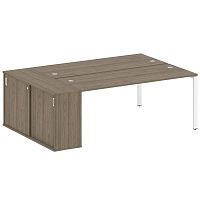 Бенч-система с шкафом-купе на П-обр. м/к Metal System БП.РС-СШК-1.5