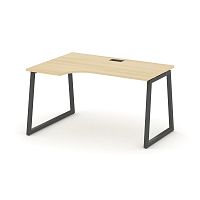 Style Project Стол рабочий эргоном. SN-4T1.SPA-001(L) Акация Лорка/Металл Антрацит/Заглушка Пластик