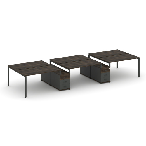 Бенч-система на 6 мест с 2 опорными тумбами Concept CN.DRS-333 фото 3