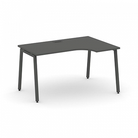 Style Project Стол рабочий эргоном. SN-4A.SPA-011(R) Антрацит/Металл Антрацит 1380*700/980*750