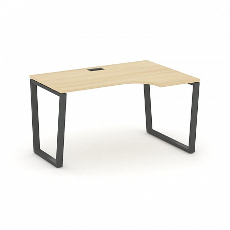 Style Project Стол рабочий эргоном. SN-6T2.SPA-012(R) Акация Лорка/Металл Антрацит/Заглушка Пластик