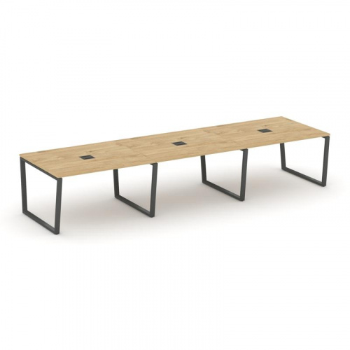 Style Project Стол переговорный SN-6T2.SPRG-052 Акация Лорка/Металл Антрацит/Заглушка Металл Антраци фото 22