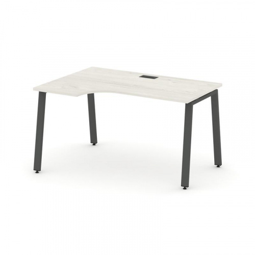 Style Project Стол рабочий эргоном. SN-6A.SPA-001(L) Антрацит/Металл Белый 1380*600/980*750 фото 16